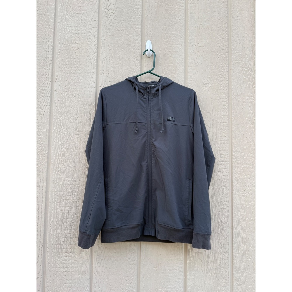 TravisMathew Small Full Zip Hoodie Athletic Charcoal Gray Stretch Jacket
